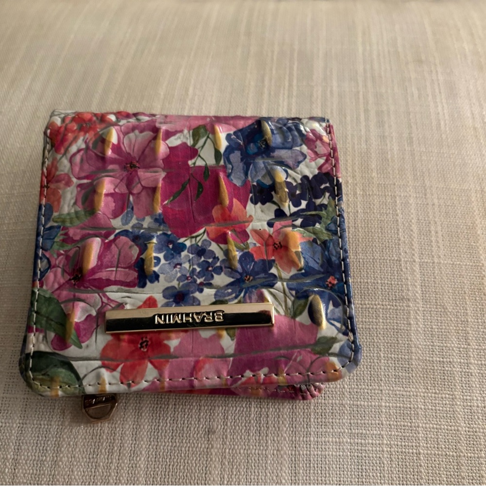 Brahmin  Homegrown Floral Wallet - Pink, Blue, and Purple